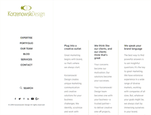 Tablet Screenshot of korzenowskidesign.com